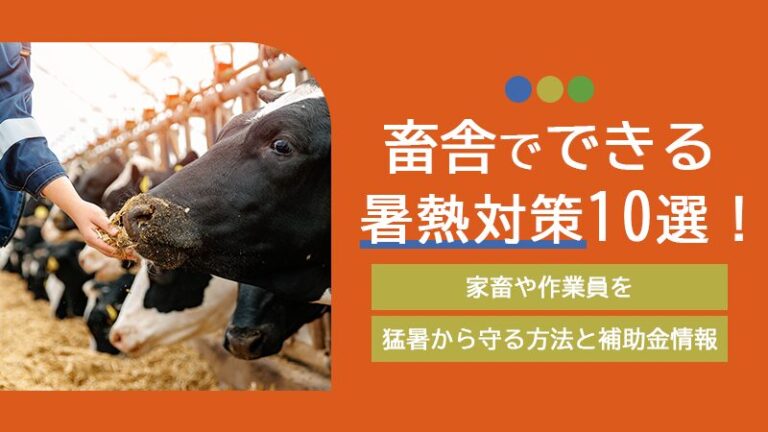 畜舎でできる暑熱対策10選！家畜や作業員を猛暑から守る方法と補助金情報