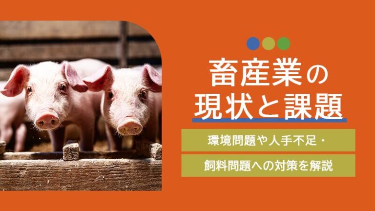畜産業の現状と課題丨環境問題や人手不足・飼料問題への対策を解説