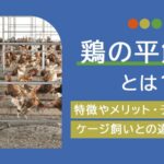 鶏の平飼いとは？特徴やメリット・デメリット、ケージ飼いとの違いを解説