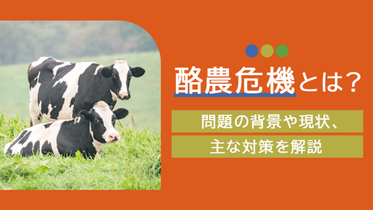 酪農危機とは？問題の背景や現状、主な対策を解説