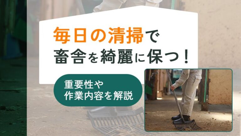 毎日の清掃で畜舎を綺麗に保つ！重要性や作業内容を解説