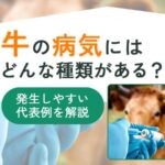 牛の病気にはどんな種類がある？発生しやすい代表例を解説